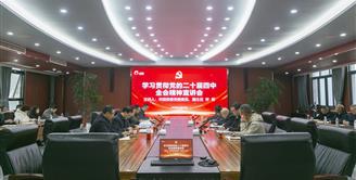 市国资委党委委员、副主任许彬向丝丽雅集团干部职工宣讲党的二十届四中全会精神